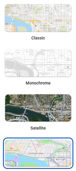 Select your preferred MAP STYLE for better visibility and orientation. This is located either on the bottom bar if using a phone, or the left bar if using a computer.